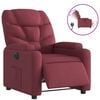 vidaXL Poltrona el&eacute;trica reclin&aacute;vel tecido vermelho tinto