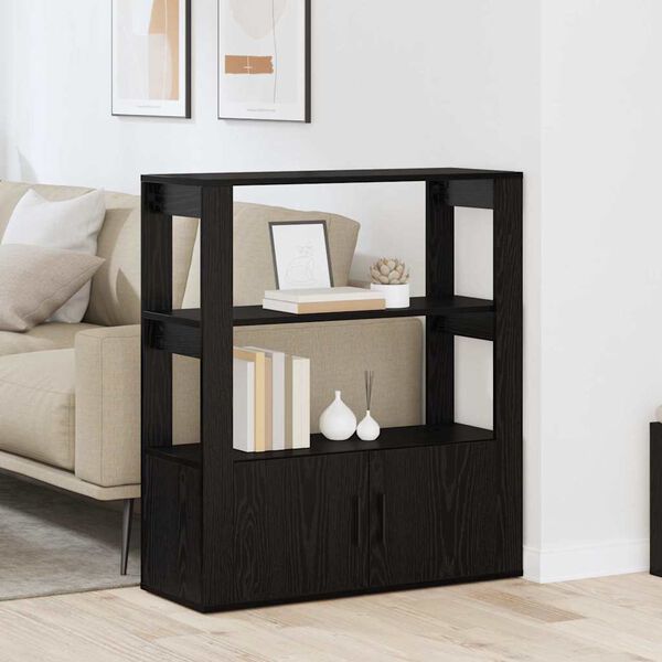 vidaXL Buffet Carvalho preto 30 x 80 x 90 cm Madeira processada