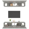 vidaXL M&oacute;veis TV 4pcs 80x30x30cm derivados de madeira cinzento cimento