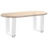 vidaXL P&eacute;s para mesa de centro em V 2 pe&ccedil;as Branco 30x(30-31,3) cm A&ccedil;o