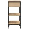 vidaXL Mesa consola 75x34,5x75 cm derivados de madeira carvalho sonoma