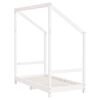 vidaXL Estrutura de cama infantil 70x140 cm pinho maciço branco