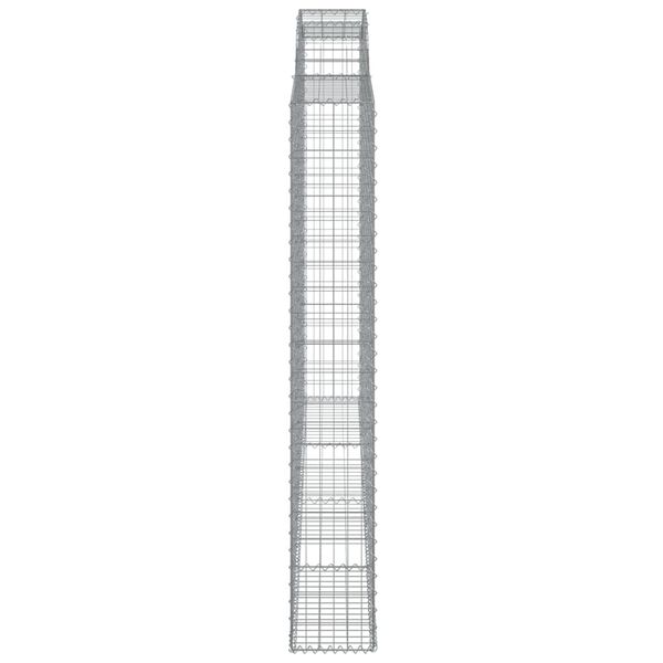 vidaXL Cesto gabi&atilde;o arqueado 300x30x200/220 cm ferro galvanizado