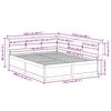 vidaXL Cama com estante sem colch&atilde;o 140x200 cm pinho maci&ccedil;o