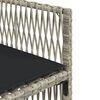 vidaXL 13 pcs conj. jantar jardim c/ almofad&otilde;es vime PE cinzento-claro