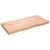 vidaXL Bancada p/ WC 100x50x(2-6) cm madeira maci&ccedil;a tratada castanho