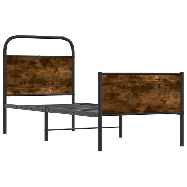 vidaXL Estrutura cama s/ colch&atilde;o derivados de madeira carvalho sonoma