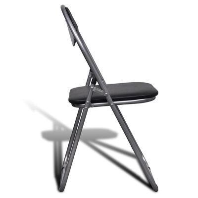 vidaXL Cadeiras dobráveis 6 pcs couro artificial