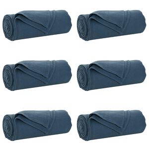 vidaXL Cobertores de Sof&aacute; 6 unid. Azul Marinho 240 x 220 cm 4.49 kg L&atilde;
