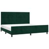 vidaXL Estrutura de cama sem colch&atilde;o 200x200 cm veludo verde-escuro