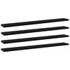 vidaXL Prateleiras para estante 4 pcs 80x10x1,5cm contraplacado preto