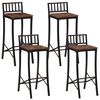 vidaXL Cadeiras de bar 4 pcs madeira recuperada maci&ccedil;a