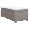 vidaXL Cama com molas/colch&atilde;o 100x200 cm tecido cinza-acastanhado