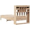 vidaXL Cama com estante sem colch&atilde;o 75x190 cm pinho maci&ccedil;o