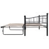 vidaXL Estrutura de cama em a&ccedil;o 180x200/90x200 cm preto