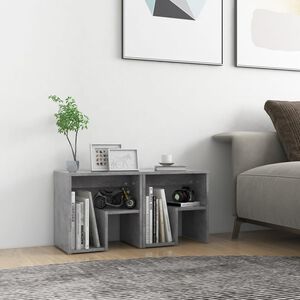 vidaXL Mesas de cabeceira 2 pcs derivados de madeira cinzento cimento