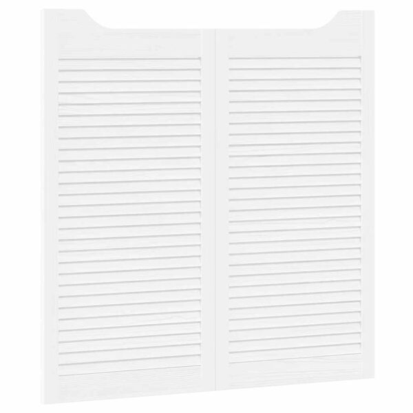vidaXL Portas de batente design de persiana 1-Par 100x100 cm branco