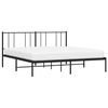vidaXL Estrutura de cama em metal com cabeceira 180x200 cm preto