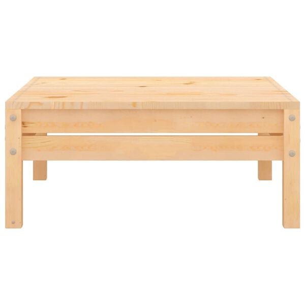 vidaXL Apoio de p&eacute;s para jardim madeira de pinho maci&ccedil;a