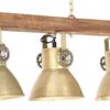 vidaXL Candeeiro de teto industrial E27 madeira de mangueira bronze