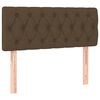 vidaXL Cama boxspring com colch&atilde;o 120x190 cm tecido castanho-escuro
