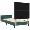 vidaXL Cama Box com cabeceira Verde Escuro 100 x 200 cm Veludo