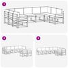 vidaXL Conjunto de Sof&aacute;s para Exterior 9 pcs Cinza Natural e Claro