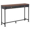 vidaXL Mesa consola com 2 gavetas 120x30x75 cm madeira de abeto maci&ccedil;a