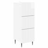 vidaXL Gabinete de Gavetas Branco Brilhante 33 x 34,5 x 92 cm
