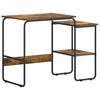 vidaXL Mesa com Armazenamento Carvalho Fumado 100 x 50 x 75 cm