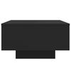 vidaXL Mesa de centro com luzes LED 55x55x31 cm preto