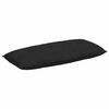 vidaXL Travesseiro para Costas Preto 120 x 50 cm Tecido de Microfibra