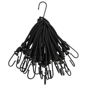 vidaXL Cordas el&aacute;sticas com ganchos 25 pcs 17 cm