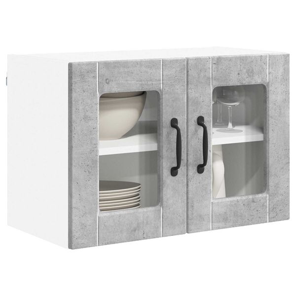 vidaXL Arm&aacute;rio de Cozinha com porta 2 pcs Cinzento 60 x 31 x 40 cm