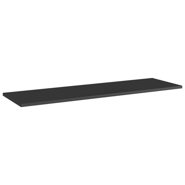 vidaXL Prateleiras estante 8pcs 100x30x1,5cm contrap. preto brilhante