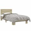 vidaXL Estrutura de cama derivados de madeira e metal carvalho sonoma