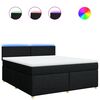 vidaXL Cama com molas/colch&atilde;o 180x200 cm tecido preto