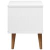 vidaXL Mesa de cabeceira MOLDE 40x35x48 cm pinho maci&ccedil;o branco