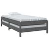 vidaXL Cama empilhável 75x190 cm madeira de pinho maciça cinzento