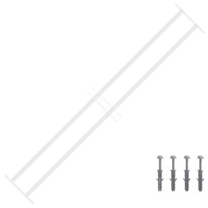 vidaXL Grade de Seguran&ccedil;a para Janelas com 2 Barras Cruzadas 3 unid.
