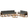 vidaXL Conjunto de Sof&aacute;s para Exterior 7 unid. Natural e Antracite