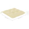 vidaXL Cadeiras de jardim c/ almofadões branco nata 2 pcs teca maciça