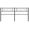 vidaXL Cabeceira de cama 200 cm metal preto