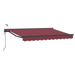 vidaXL Toldo Retr&aacute;til El&eacute;trico Bord&ocirc; e Antracite 2,5 x 2 m