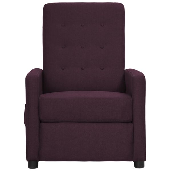 vidaXL Poltrona de massagens tecido roxo