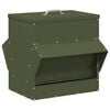 vidaXL Comedouro para galinha Verde Oliva 40,5 x 45 x 41 cm