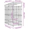 vidaXL Canil de exterior com telhado 1,84 m&sup2; a&ccedil;o