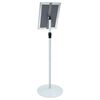 vidaXL Suporte de P&ocirc;ster Pedestal Prateado 33 x 33 x 126 cm PVC e A&ccedil;o