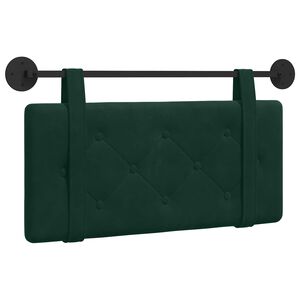 vidaXL Cabeceira Suspensa Verde Escuro 90 x 55 x 5 cm Veludo