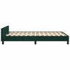 vidaXL Estrutura de cama com colch&atilde;o verde escuro 120x190 cm Veludo